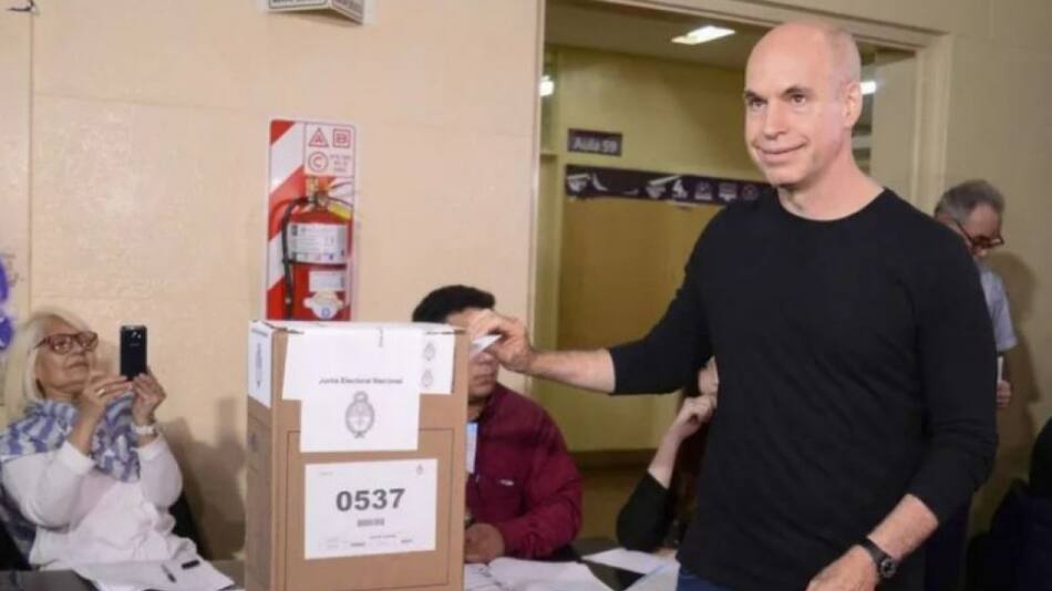Votación de Horacio Rodriguez Larreta. Foto: NA.