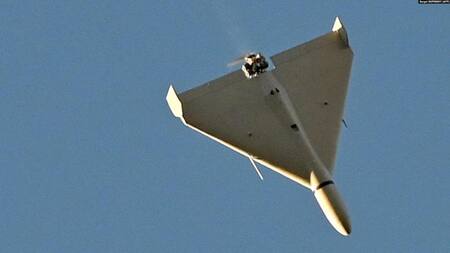 Shahed, dron iraní utilizado por Rusia. Foto Twitter