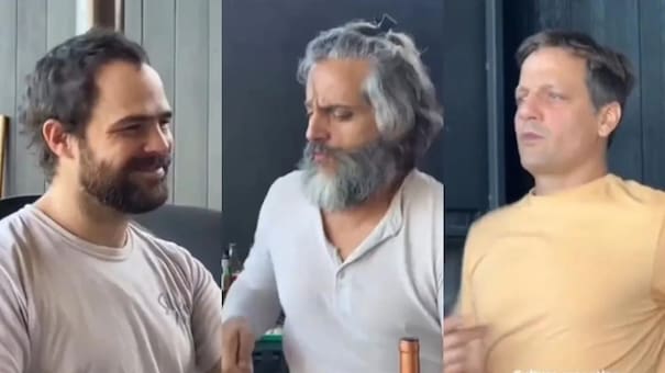 El divertido momento de Peter Lanzani, Rodrigo de la Serna y Joaquín Furriel bailando en un asado