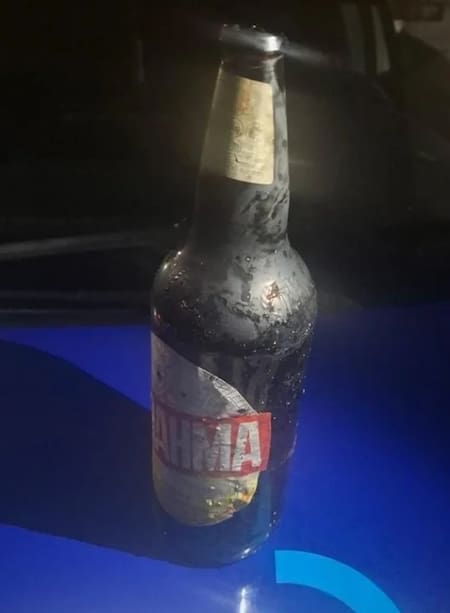 Adolescentes quemaron a un policía con una bomba molotov. Fuente: Agencia Noticias Argentinas / Policía de Córdoba