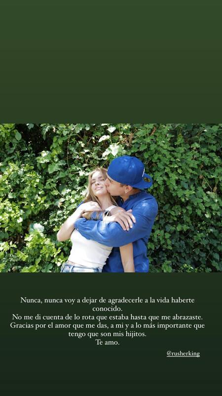 El tierno posteo de la China Suárez con Rusherking. Foto Instagram @sangrejaponesa.