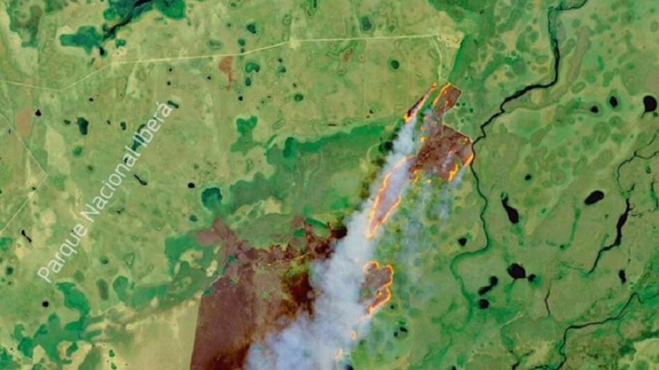 El daño ambiental provocado por los incendios en Corrientes se puede ver desde el espacio