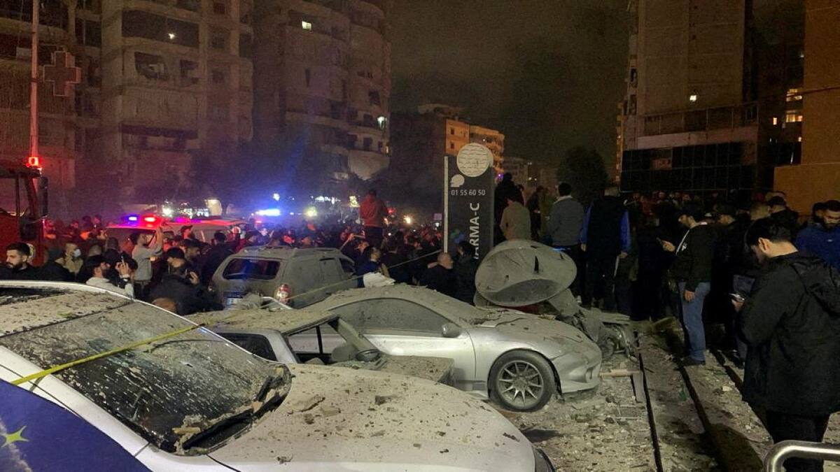 Ataque a Beirut. Foto: Reuters.