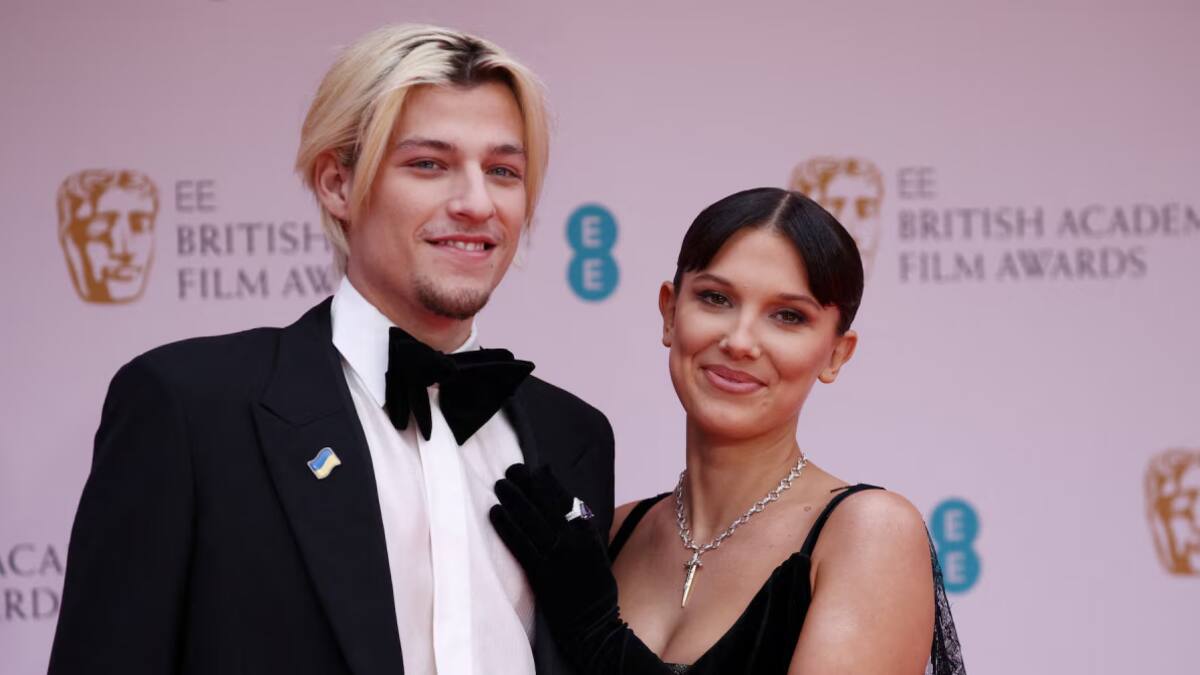 Millie Bobby Brown y Jake Bongiovi. Foto: Reuters