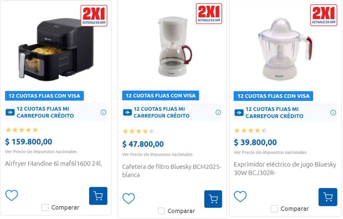 Ofertas 2x1 en Carrefour.