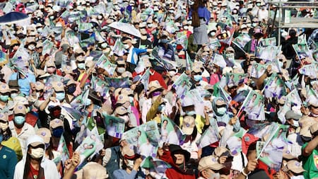 Campaña presidencial en Taiwán. Foto: EFE.