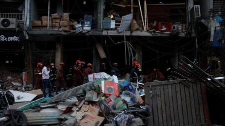Explosión en Bangladesh. Foto Reuters.
