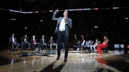 Ginóbilli - Homenaje de San Antonio Reuters