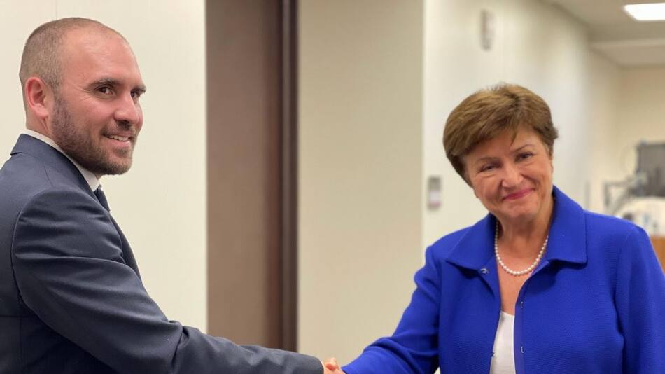 Martín Guzmán y Kristalina Georgieva, foto presidencia