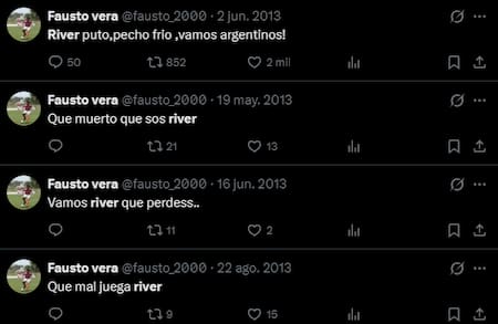 Tuits de Fausto Vera sobre Boca.