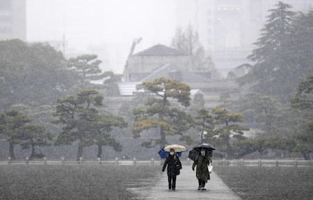 Japón enfrenta fuertes tormentas de nieve. Foto: EFE