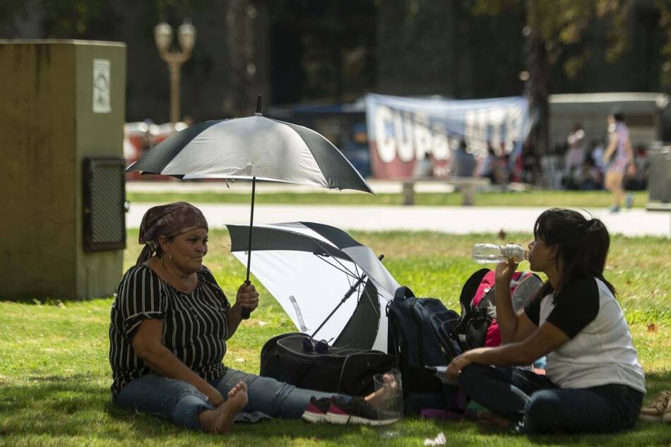 Ola de calor en Buenos Aires. Foto: Télam