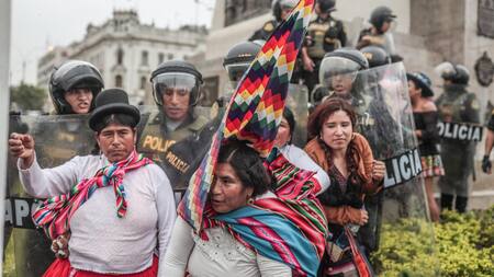 Protestas en Perú. Foto: EFE.