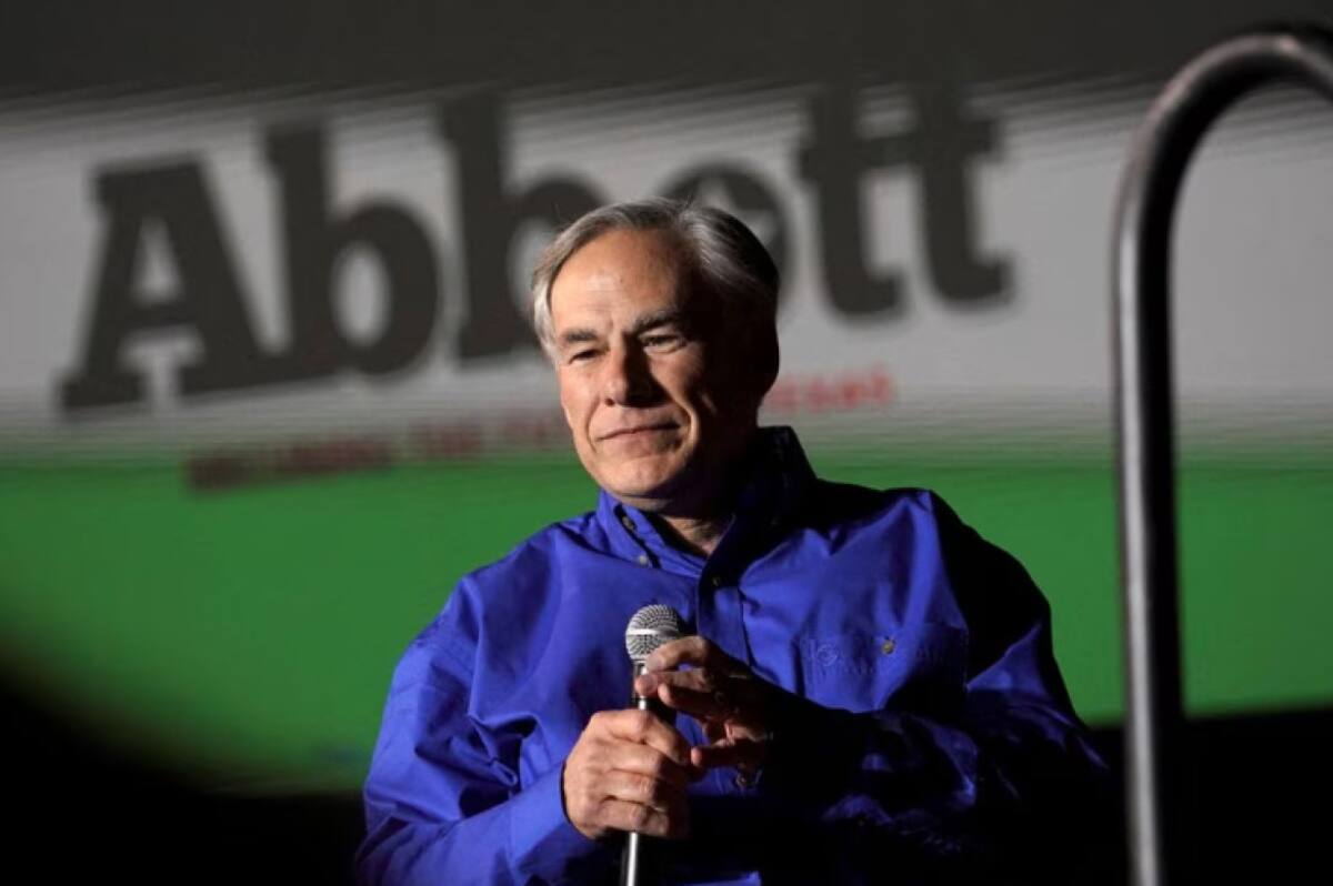 El gobernador de Texas, Greg Abbott. Foto: Reuters.