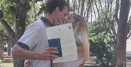 Magalí Noelia Gómez y Martín Ezequiel Habegger. Foto: NA