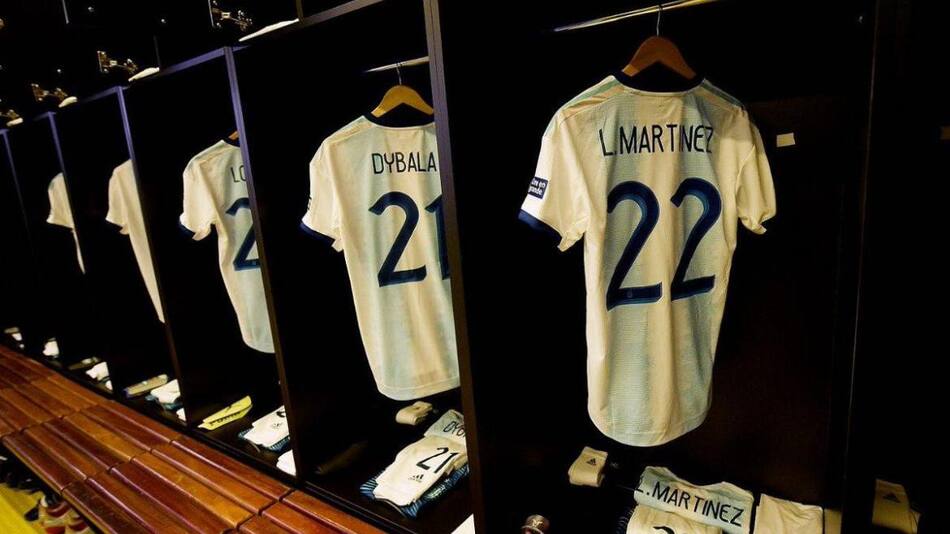 Vestuario de Selección Argentina. Foto: REUTERS