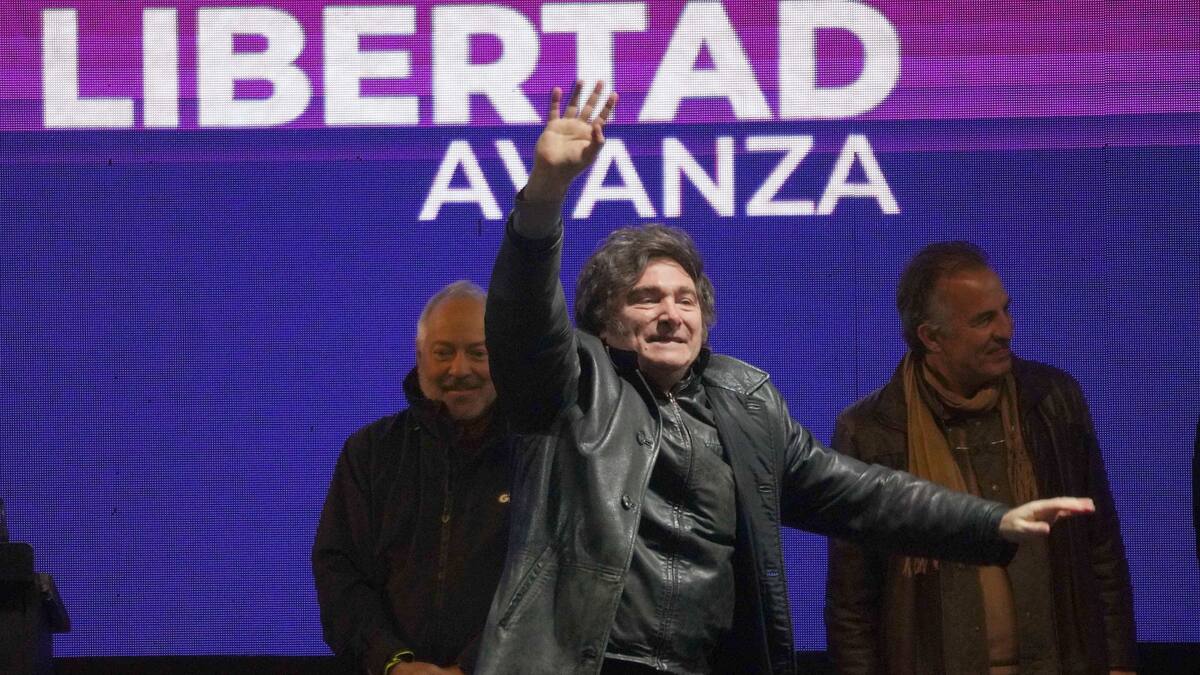 El acto de cierre de campaña de Javier Milei.