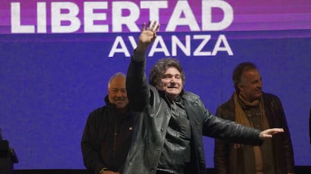 El acto de cierre de campaña de Javier Milei.