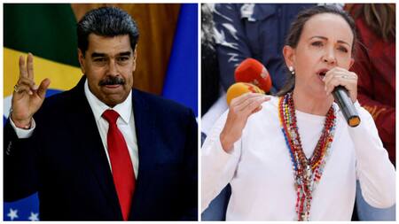Nicolás Maduro y María Corina Machado - Elecciones en Venezuela