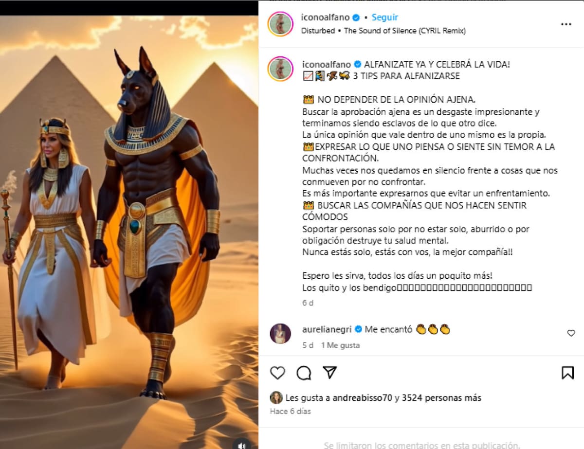 Los tips de Graciela Alfano. Foto captura Instagram