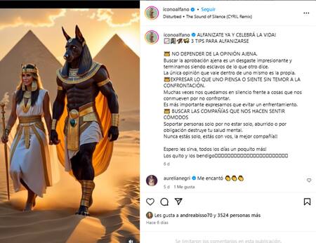 Los tips de Graciela Alfano. Foto captura Instagram