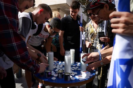 Manifestaciones israelíes a un mes del ataque terrorista de Hamas. Foto: Reuters.