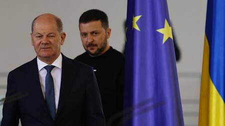 Zelenski y Scholz. Foto: EFE