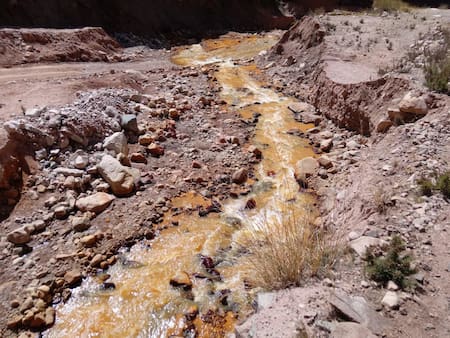El río amarillo de Las Placetas, La Rioja. Foto: Google Maps