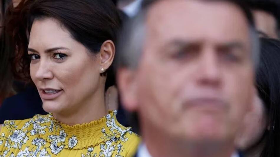 Michelle Bolsonaro y su esposo, Jair Bolsonaro. Foto: REUTERS
