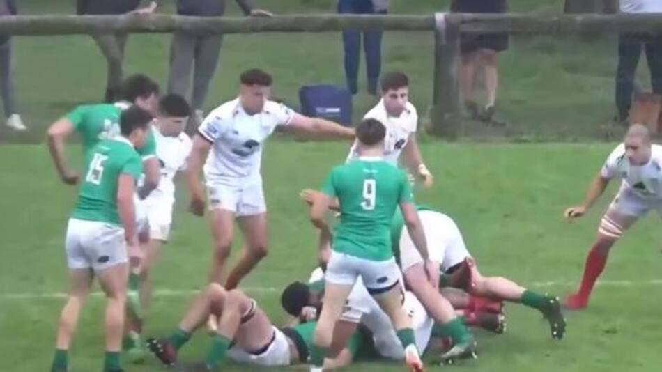 Jugada en la que murió el rugbier Lucas Pierazzoli