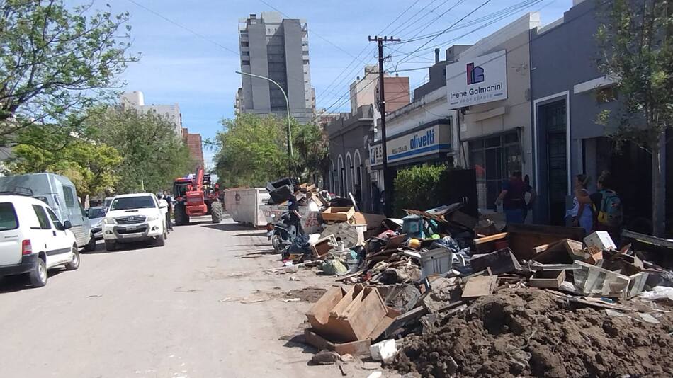 Temporal en Bahía Blanca. Foto: Canal 26