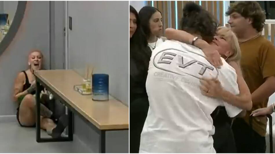 Furia festejó tras la eliminación de Isabel. Fotos: captura Telefe.