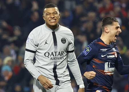 Kylian Mbappe en el PSG. Foto: REUTERS.