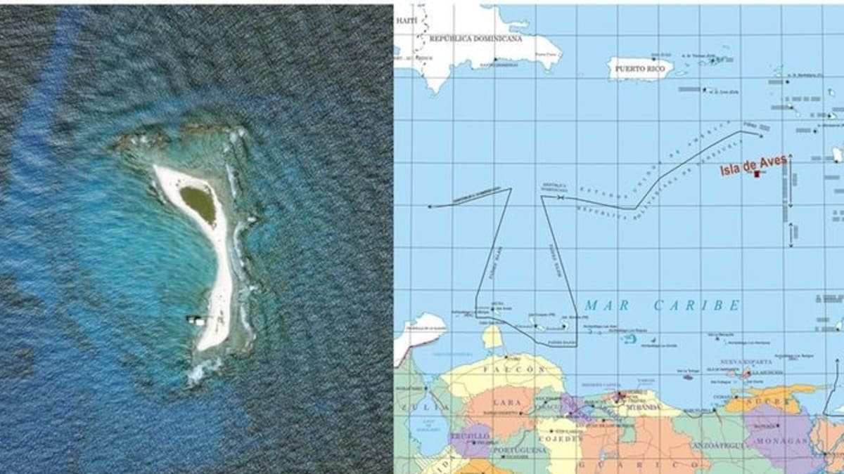 La Isla de Aves apenas sobresale sobre el nivel del mar, pero su ubicación estratégica le permite a Venezuela proyectar derechos sobre una vasta extensión del Caribe.