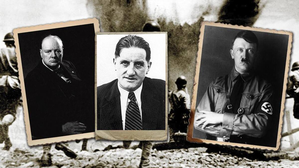 Winston Churchill, Ernst Hanfstaengl y Adolf Hitler, nazis, nazismo