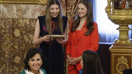 La princesa heredera de Asturias, Leonor , y la princesa Sofía. Foto: EFE.