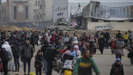 Desplazados palestinos. Foto: EFE.
