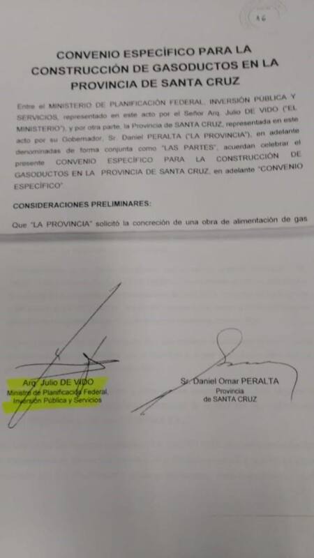 De Vido - firma contrato