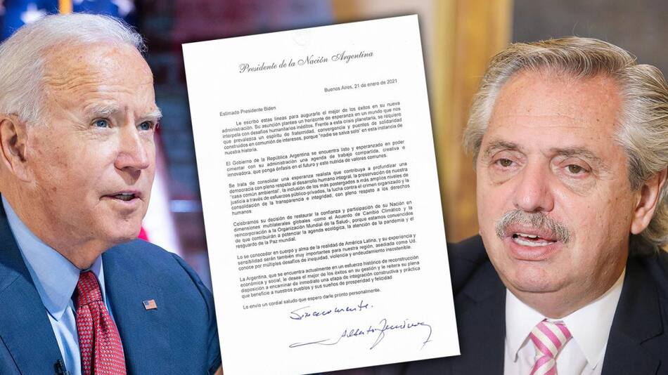Joe Biden, carta, Alberto Fernández