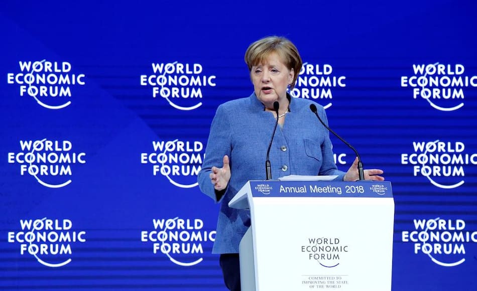 Cumbre de Davos - Merkel (Reuters)