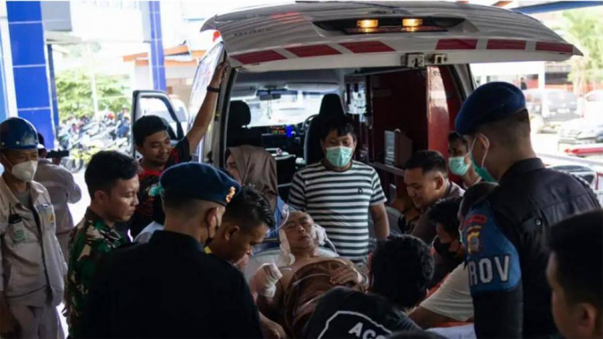 Explosión en Indonesia. Foto: Télam