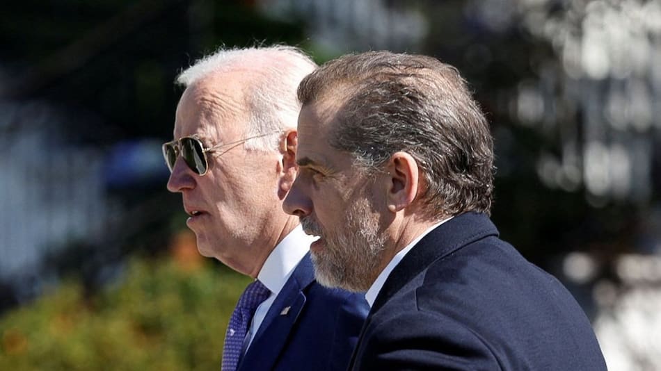 Hunter Biden y Joe Biden. Foto: Reuters