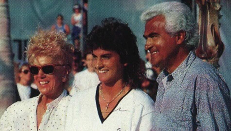 Gabriela Sabatini y sus padres