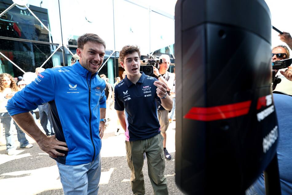 Franco Colapinto y Pierre Gasly en el Gran Premio de Imola. Foto: REUTERS.