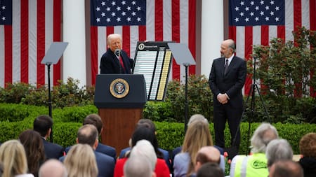 Aranceles de Donald Trump. Foto: Reuters/Carlos Barria