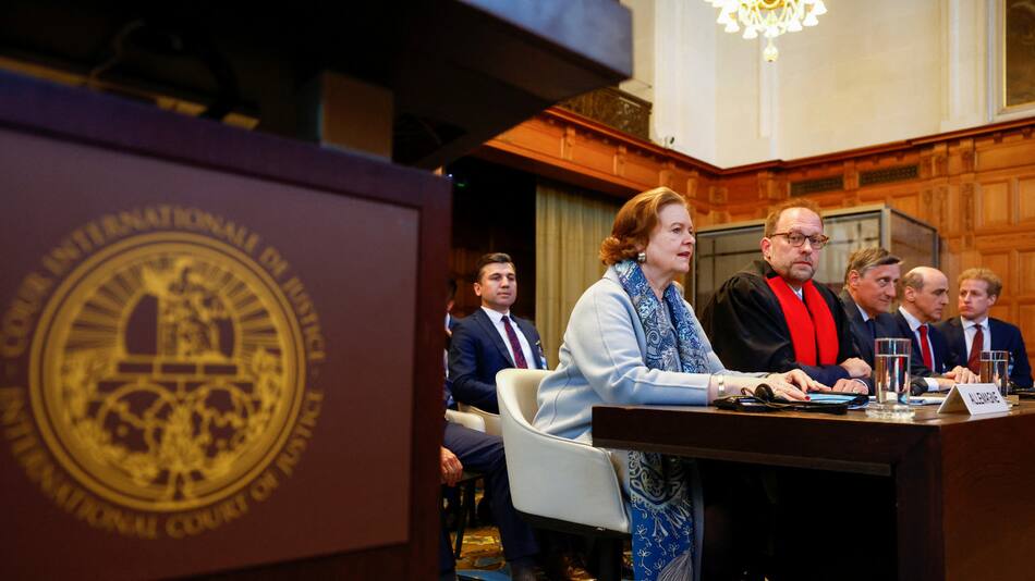La defensa de Alemania ante la Corte Internacional de Justicia (CIJ). Foto: Reuters.