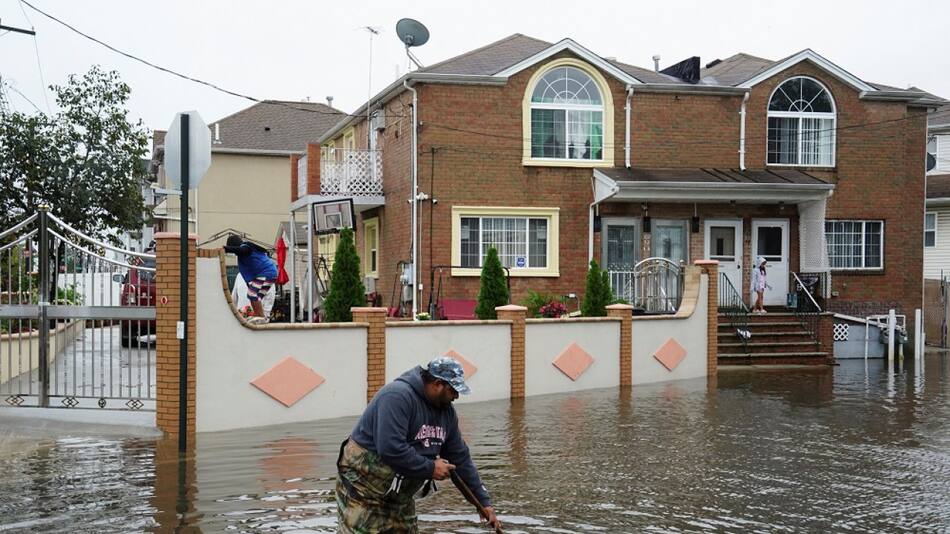 Inundaciones en Nueva York. Foto: EFE.