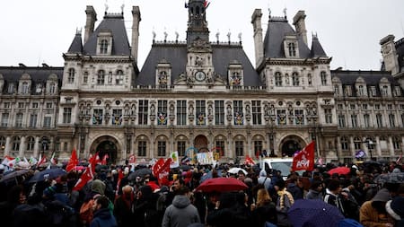 Manifestaciones contra la reforma jubilatoria en Francia. Foto: Reuters.