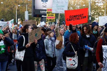 Marcha por el Clima y la Justicia en Países Bajos. Foto Reuters.