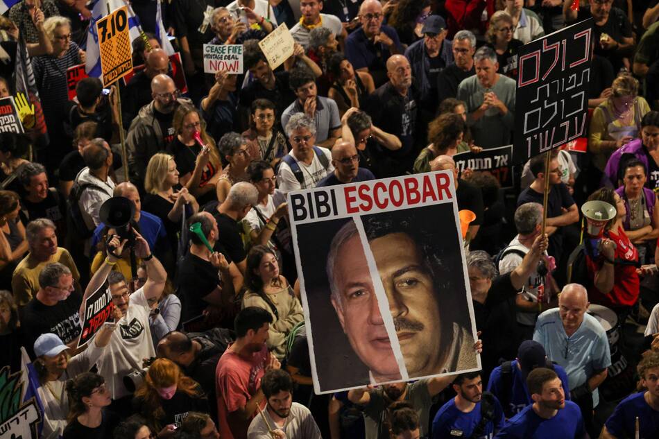 Protestas israelíes contra Netanyahu. Foto: Reuters.